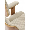 Кресло компьютерное HALMAR TIMBER бежевый/орех